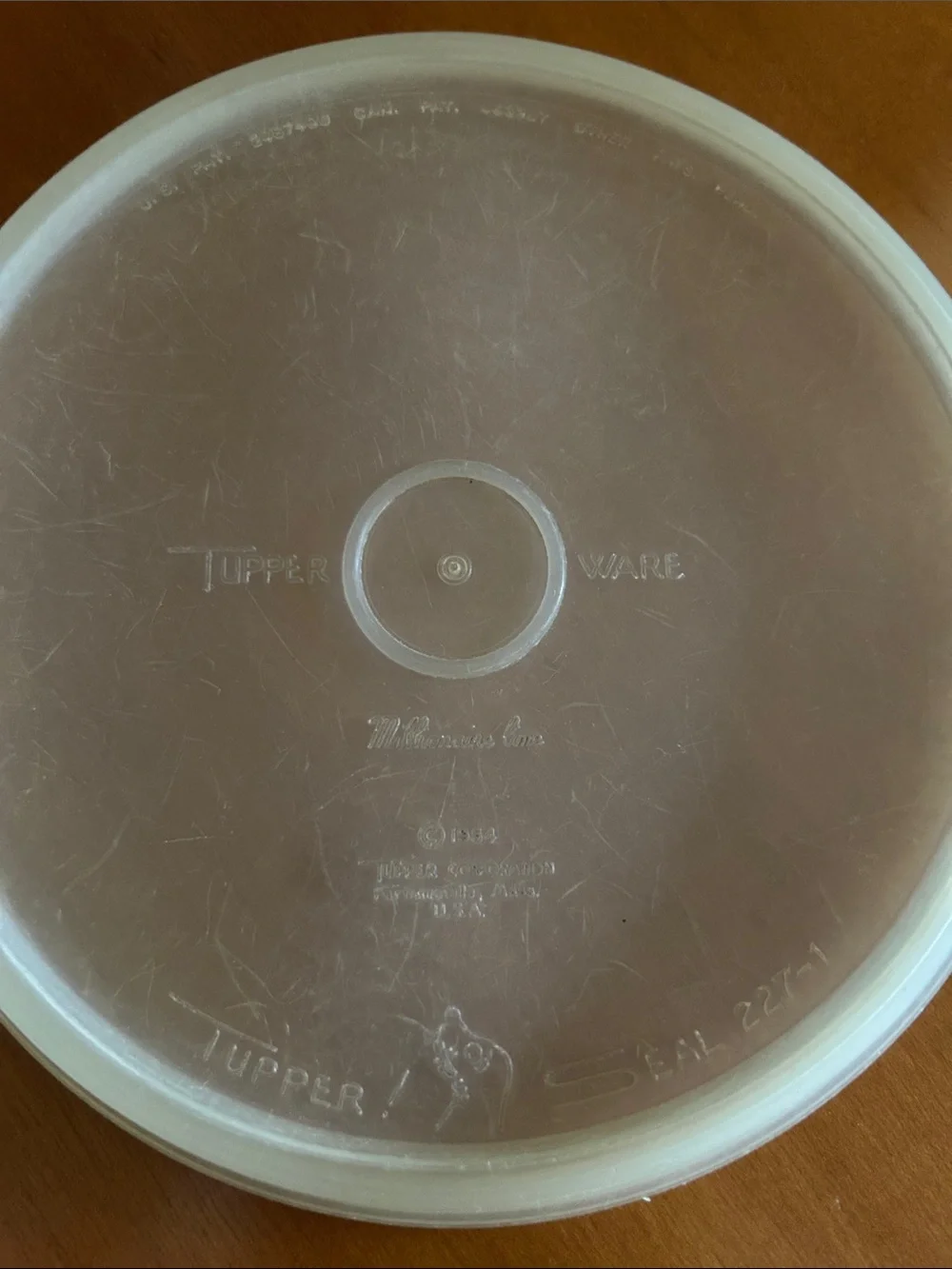 Vintage Tupperware Clear Lid